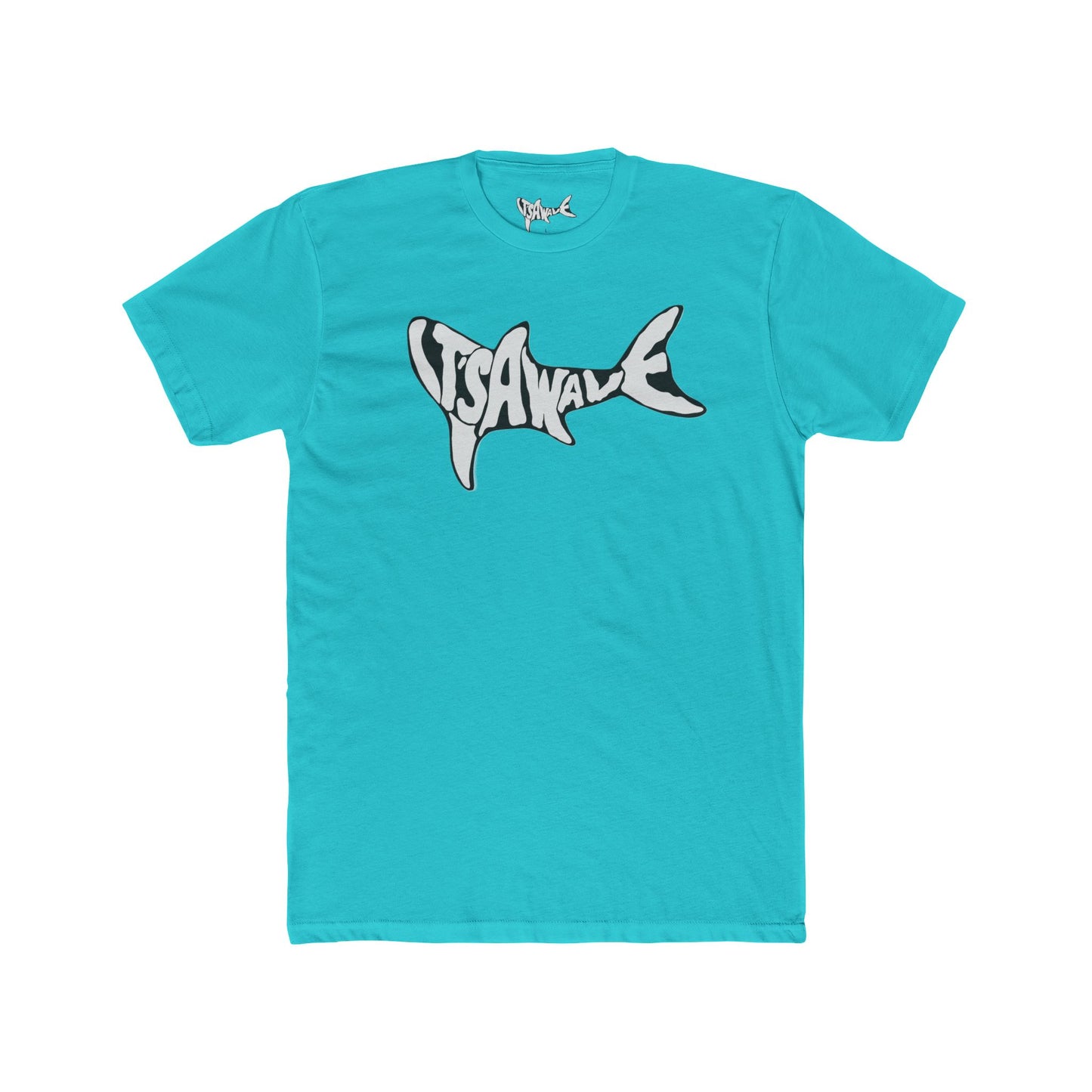 ITS A WAVE SHARK Unisex Cotton Crew Tee